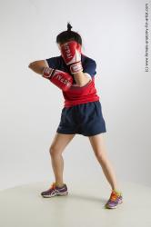 Sportswear Woman Asian Standing poses - ALL Average medium black Fighting Standard Photoshoot Academic